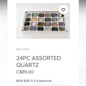 24 PIECE ASSORTED QUARTZ CRYSTAL SET